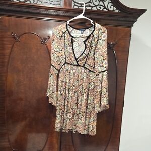 American Eagle Outfitters Paisley Long Sleeve Dress